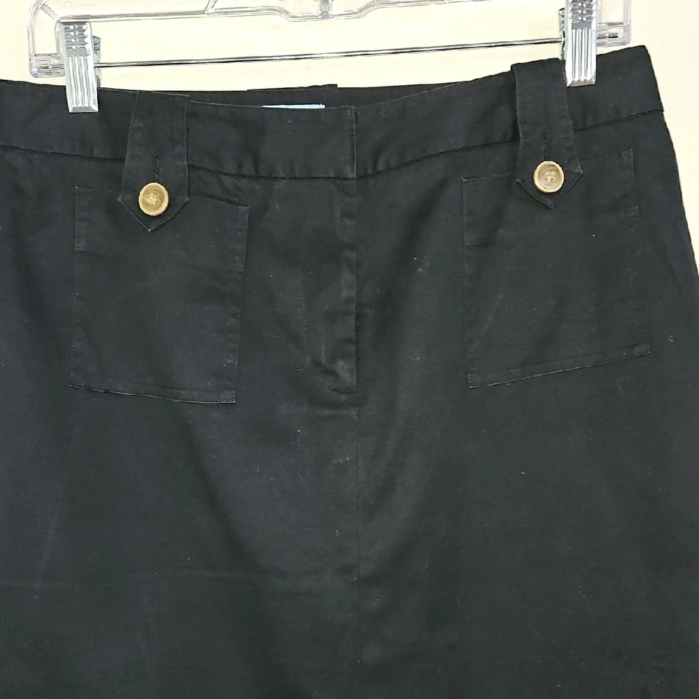 J.McLaughlin Black Classic Preppy Career Pencil Skirt Size 8